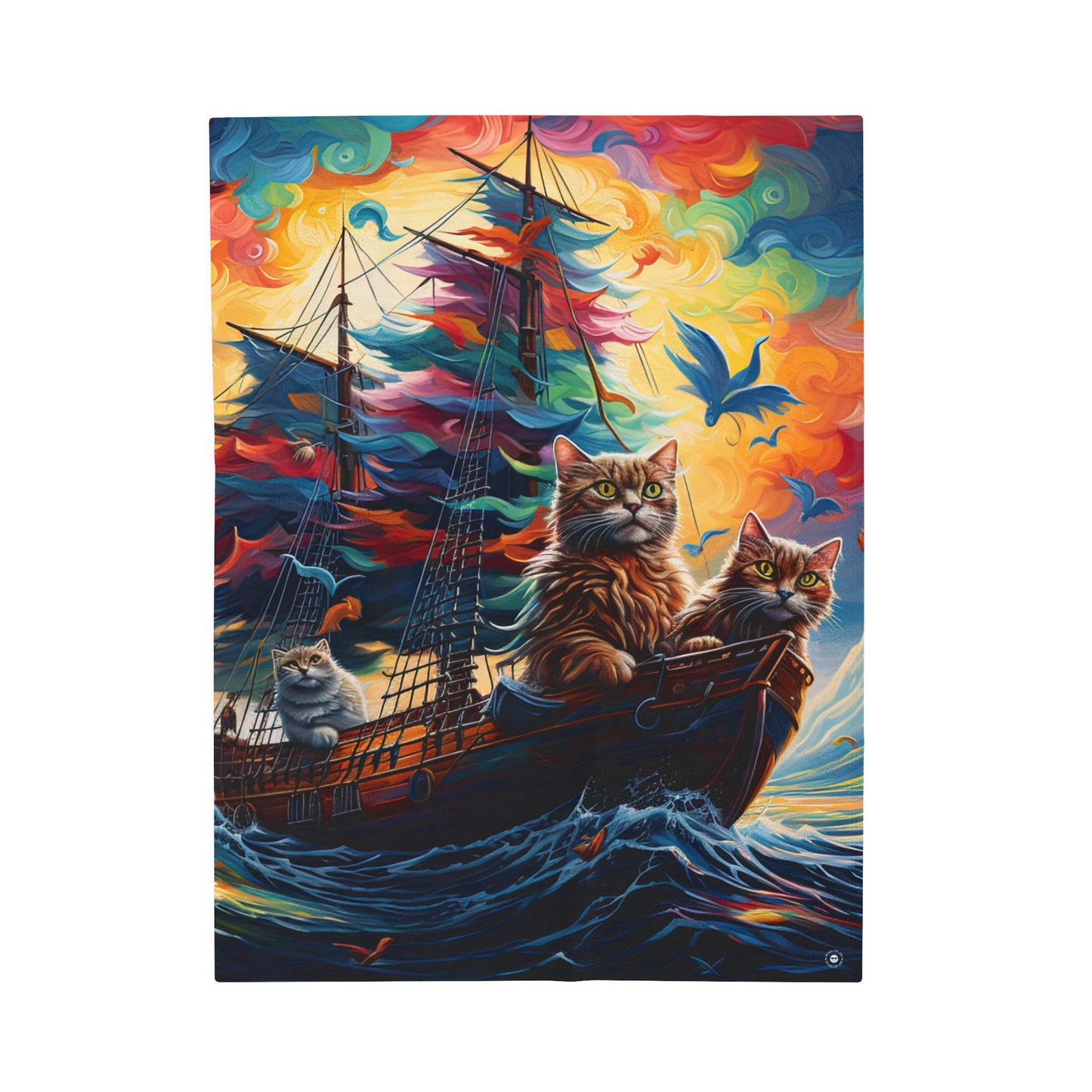 Sea Cats - Artsy Throw Blanket