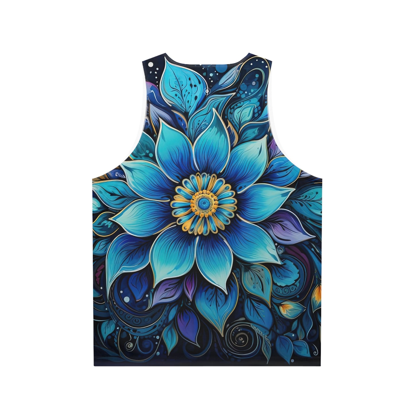 Blue Floral Mandala - Tank Top