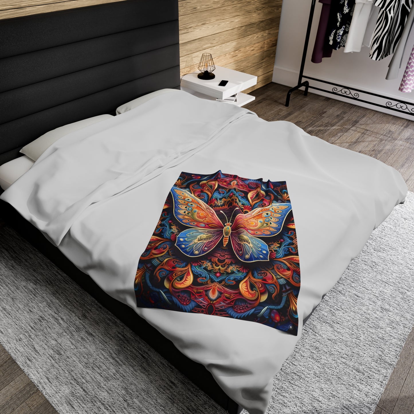 Butterfly Mandala - Artsy Throw Blanket