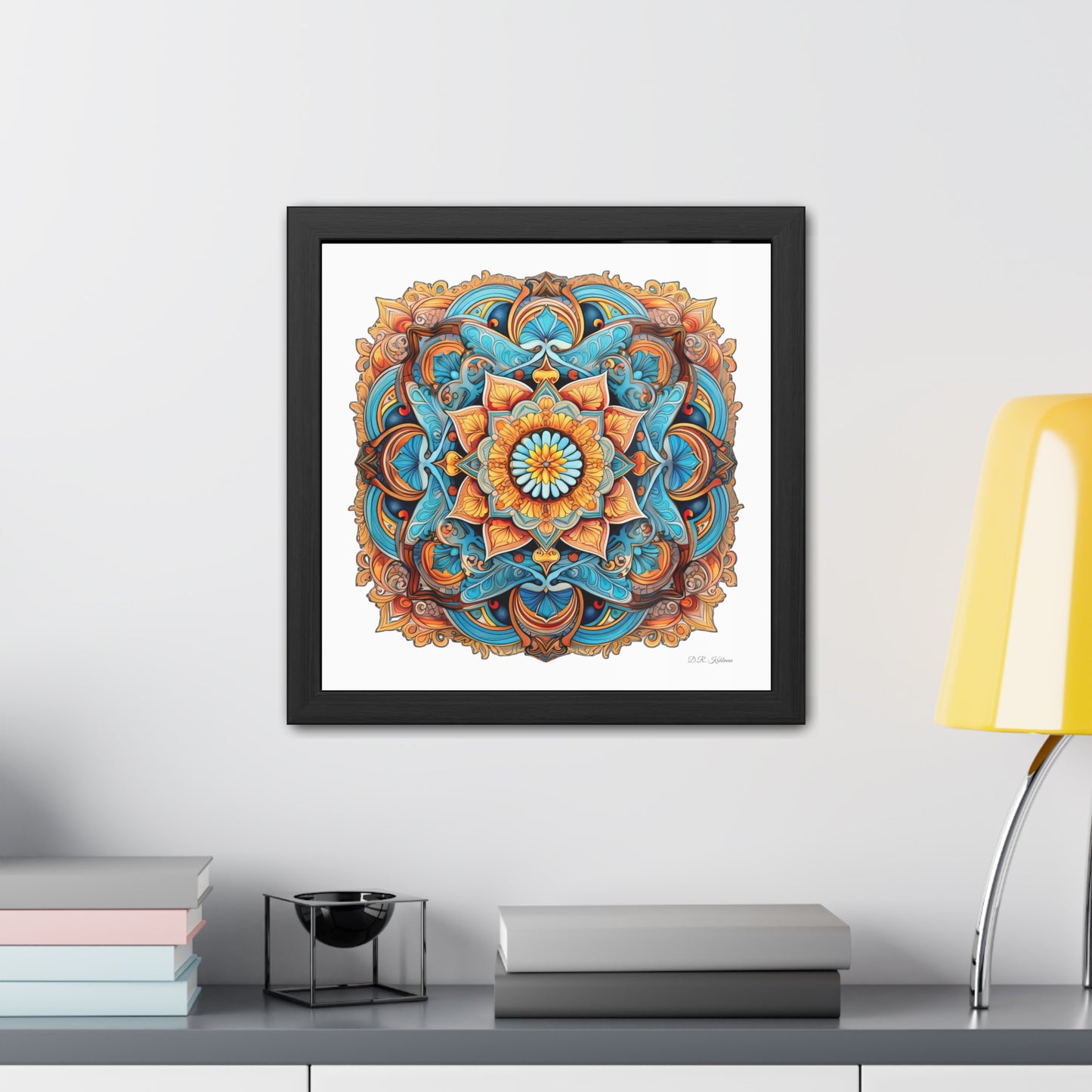 Winged Mandala - Framed Fine Art Print