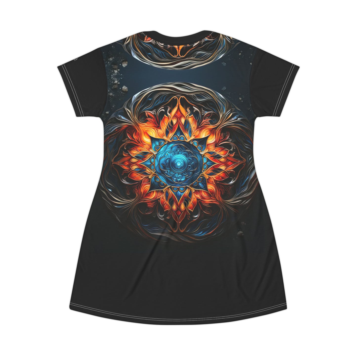 Fire and Ice - Artsy T-Shirt Dress