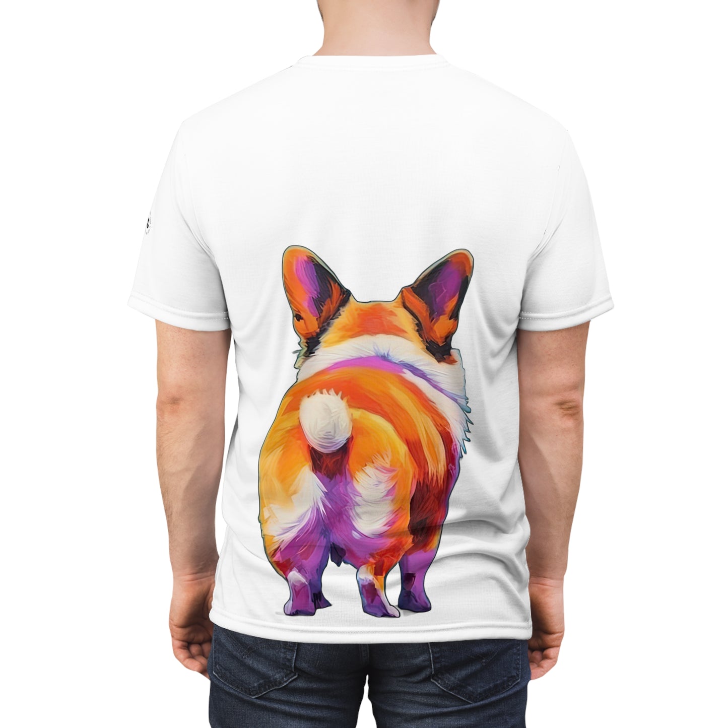 Corgi Butt in White - Fashion Tee