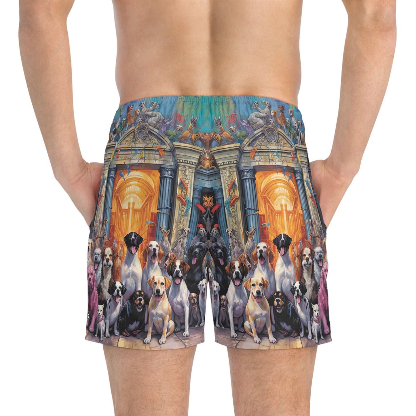 Welcome to the Pearly Gates - Artsy Swim Trunks