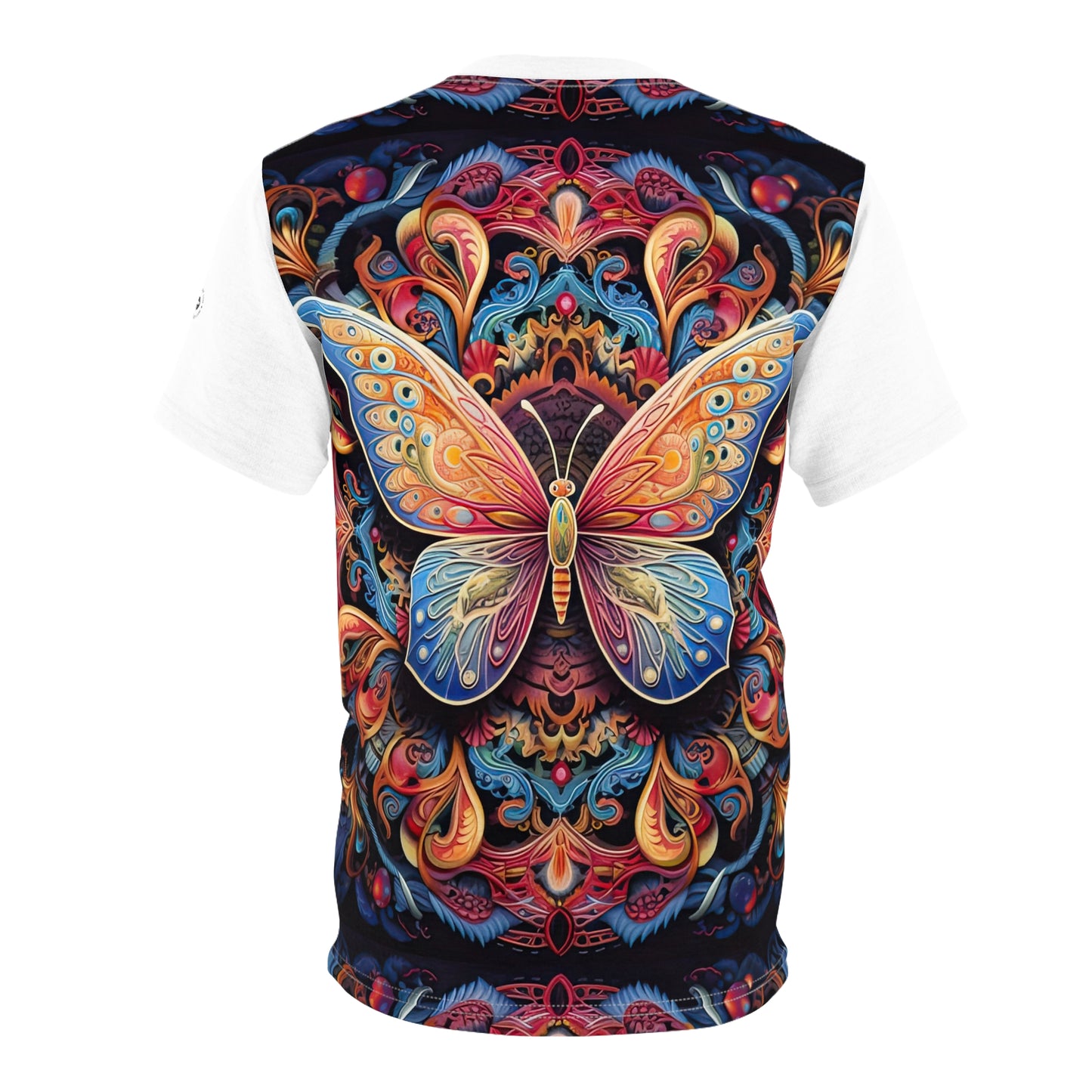 Butterfly Mandala in White - Fashion Tee