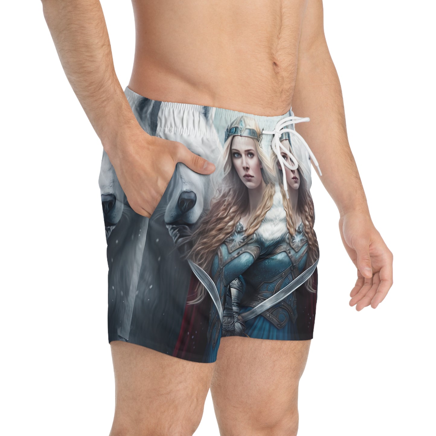 Polar Bear Baroness - Artsy Swim Trunks