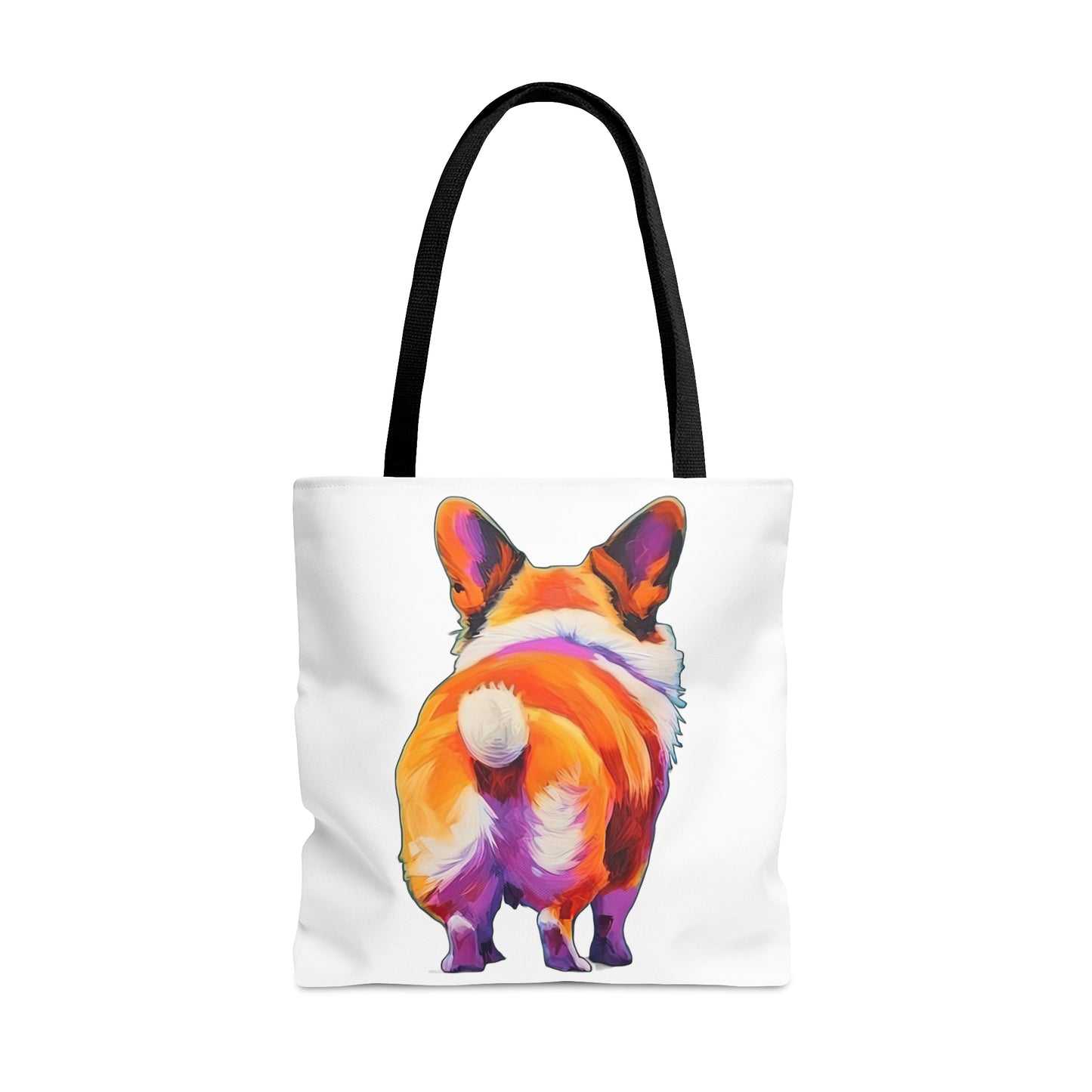 Corgi Butt in White - Artistic Tote Bag