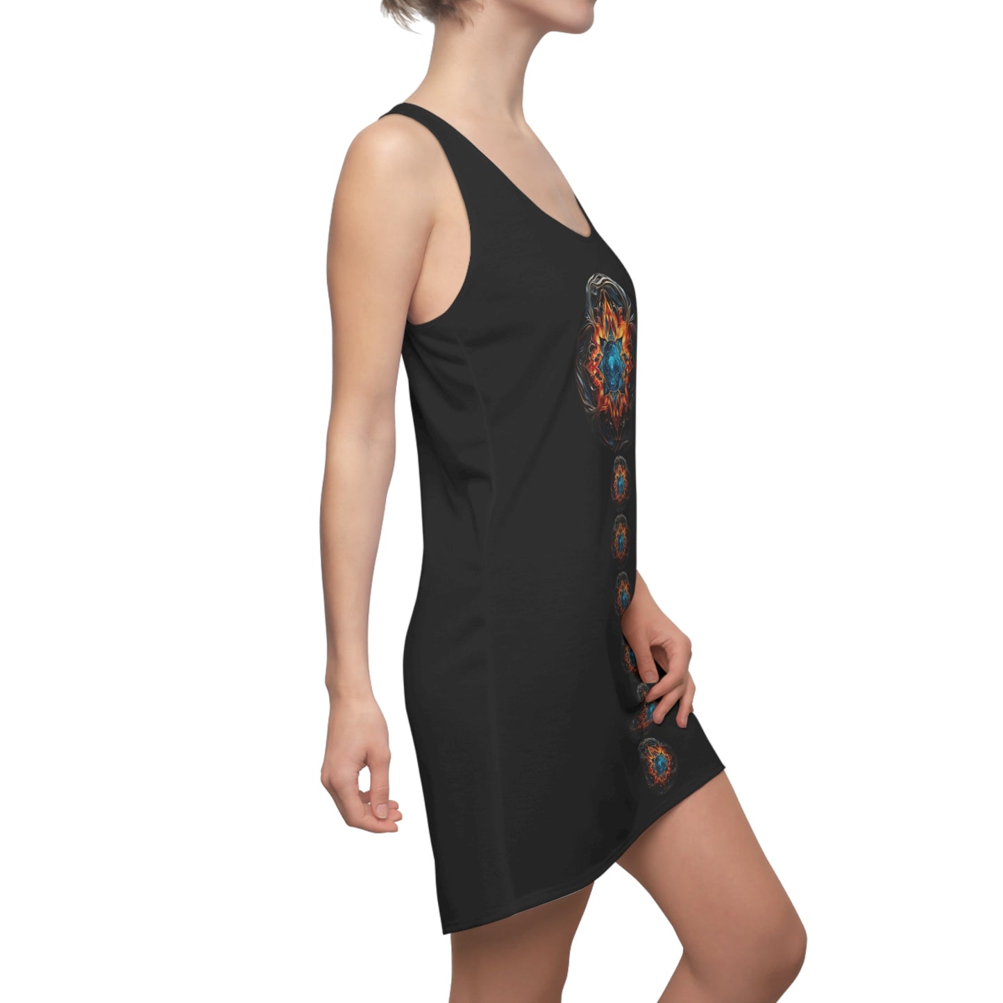 Fire and Ice Trail - Artistic Racerback Dress