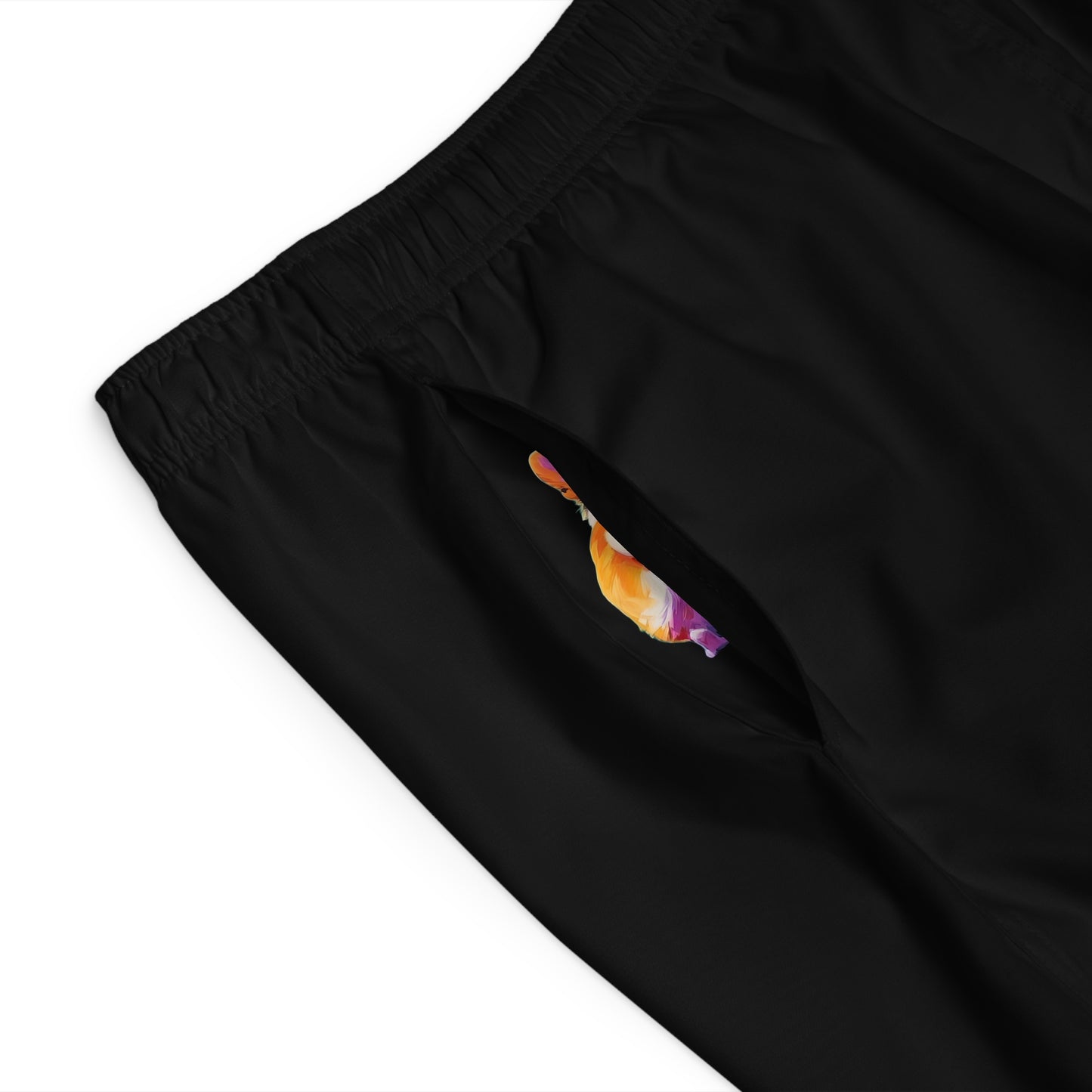 Corgi Butt Wiggle in Black - Artistic Board Shorts