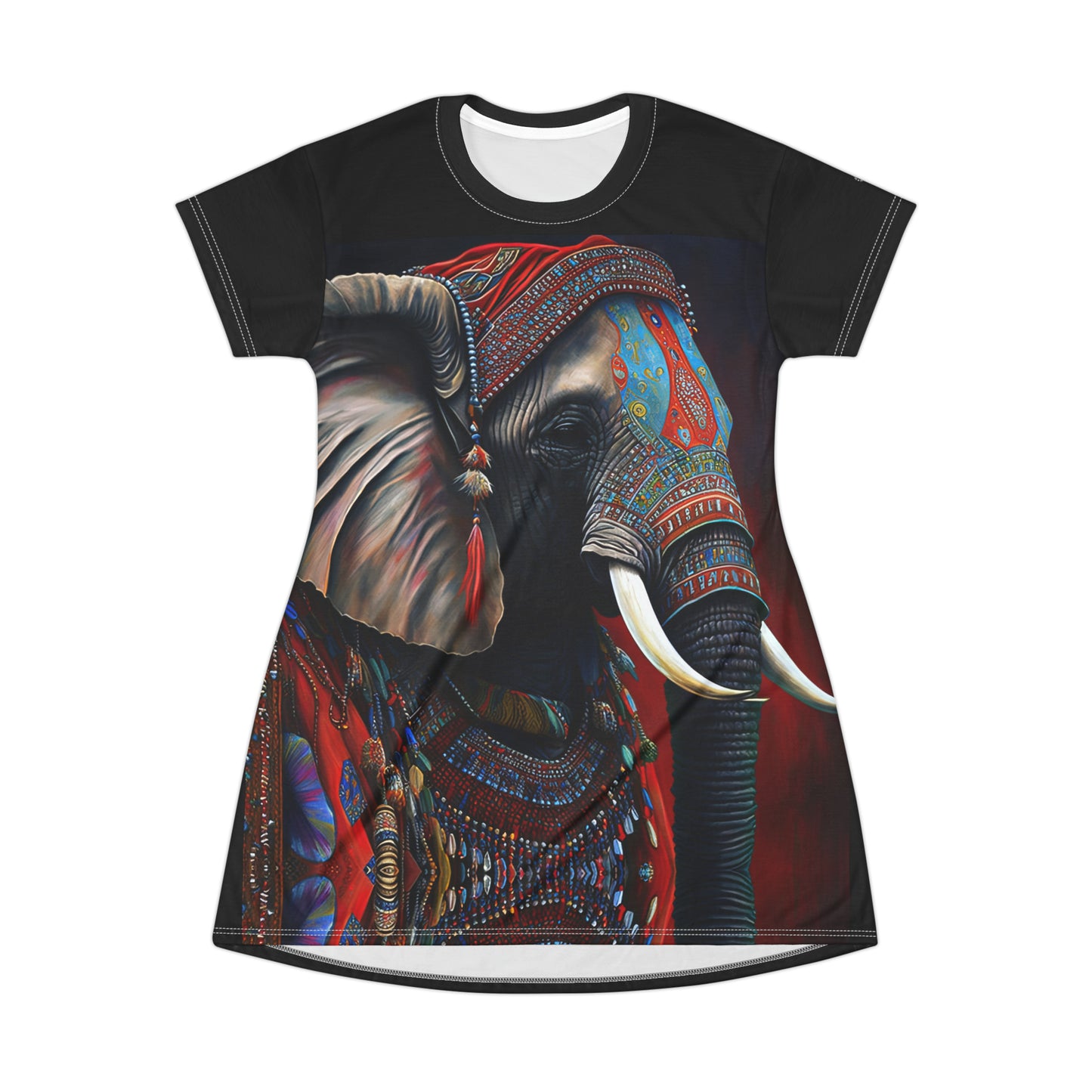 Elephant King - Artsy T-Shirt Dress