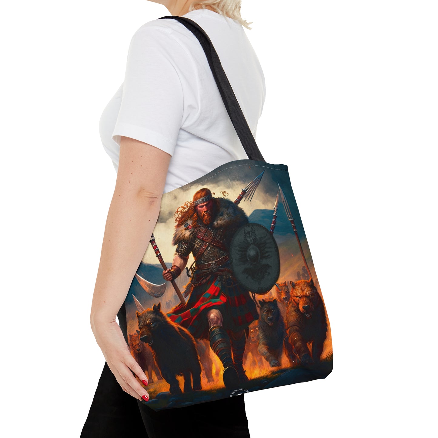 Scottish Battle Dog Pack - Artistic Tote Bag