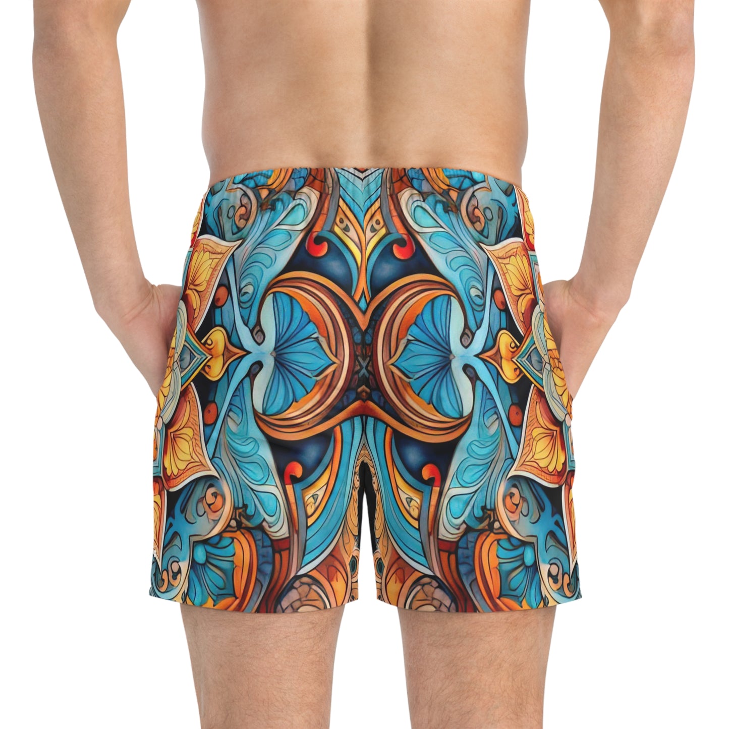 Winged Mandala - Artsy Swim Trunks