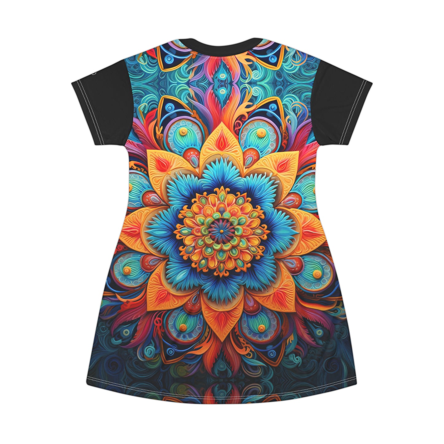 Floral Mandala - Artsy T-Shirt Dress