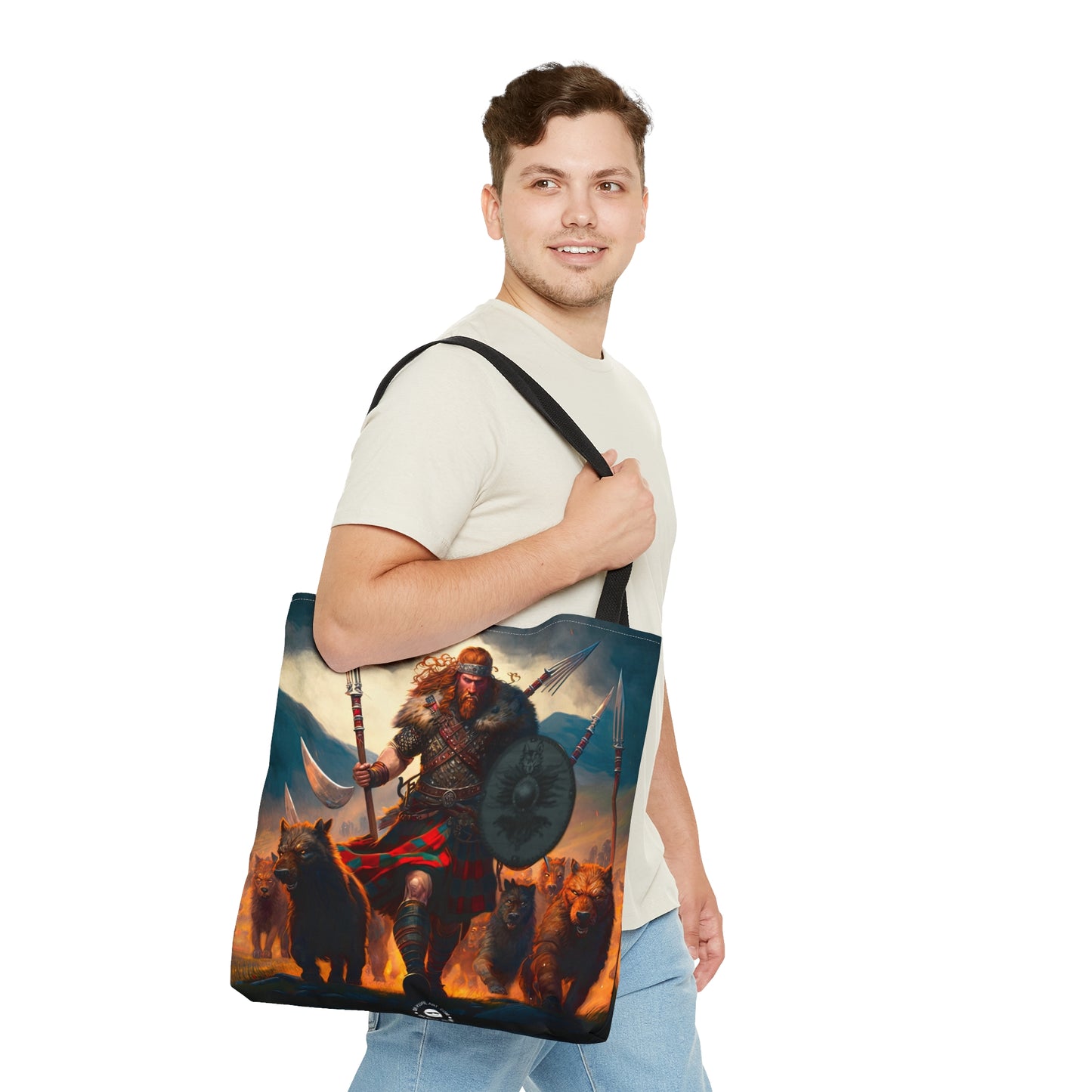 Scottish Battle Dog Pack - Artistic Tote Bag