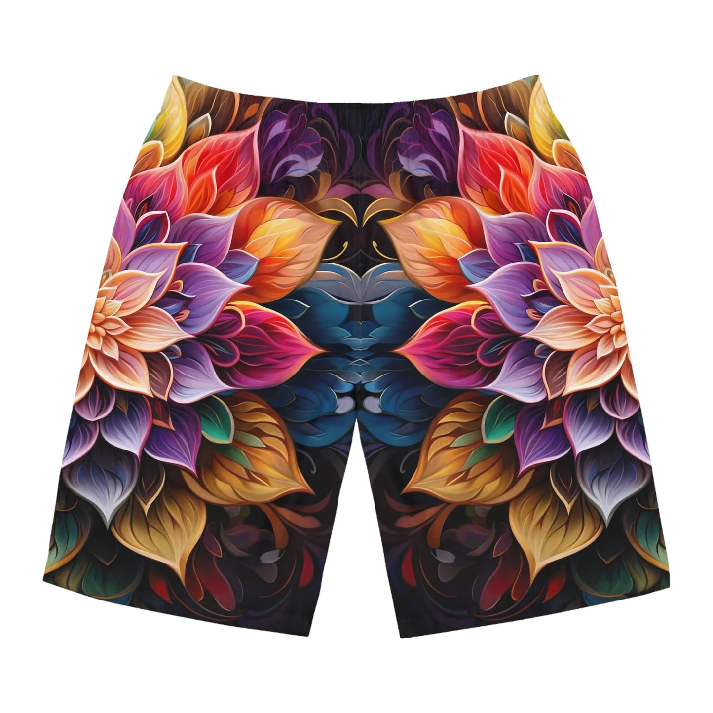 Lotus Mandala Flank - Artistic Board Shorts