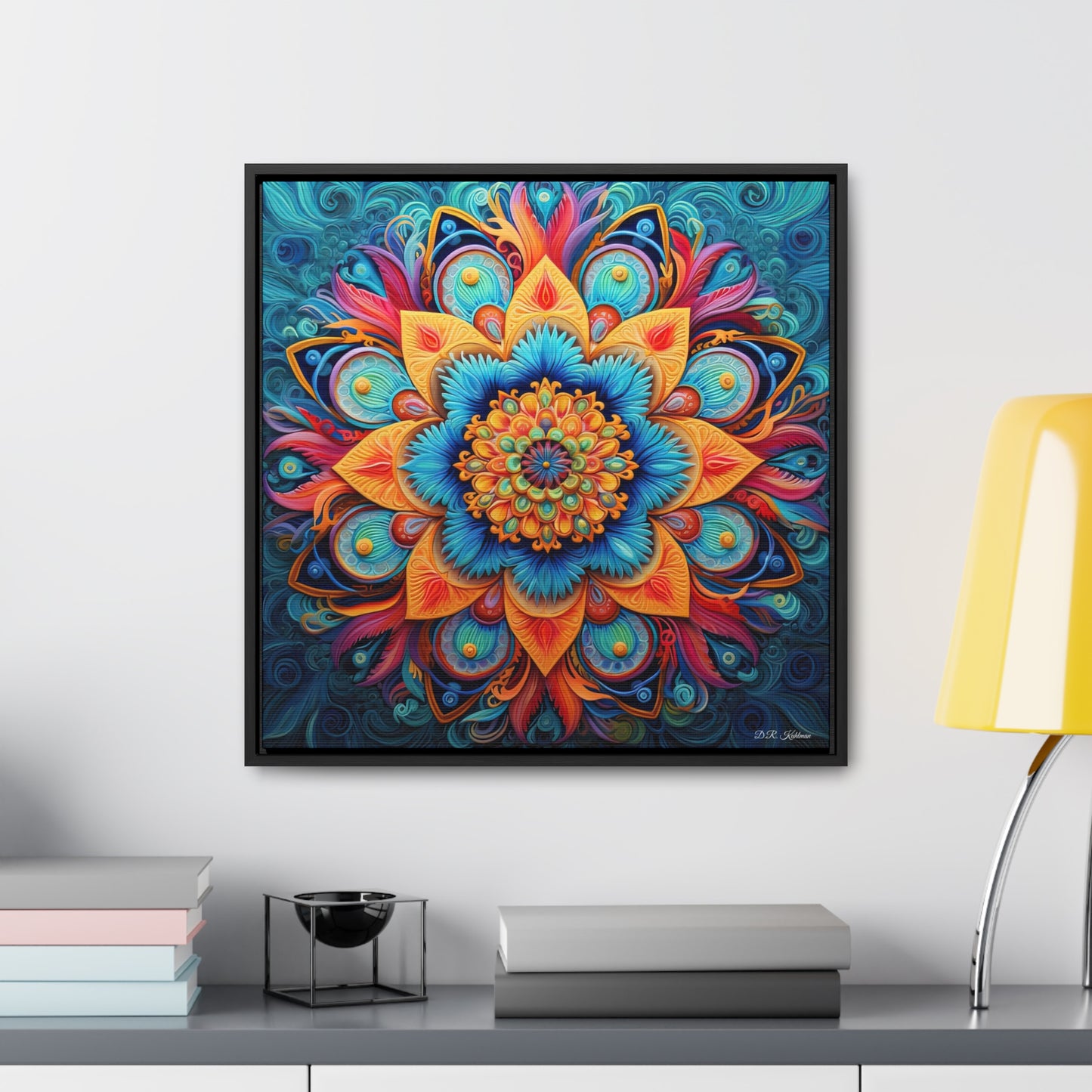 Floral Mandala on Canvas