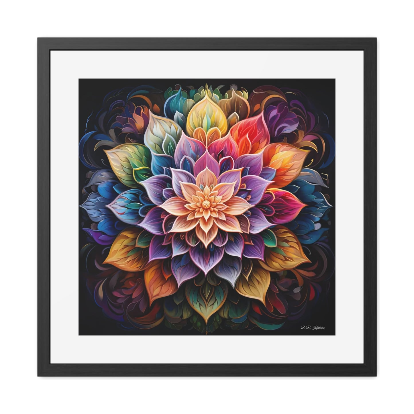 Lotus Mandala - Framed Fine Art Print