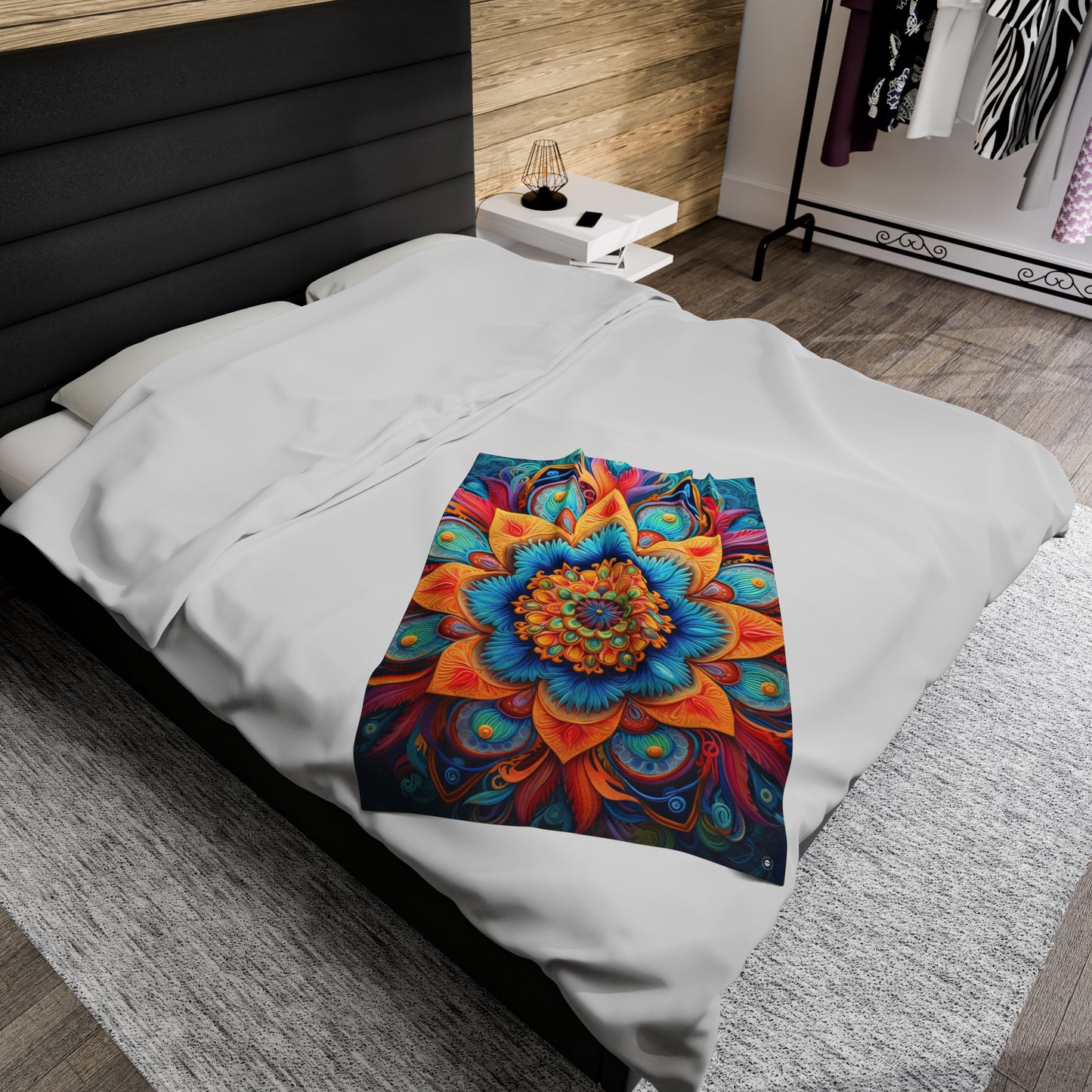 Floral Mandala - Artsy Throw Blanket