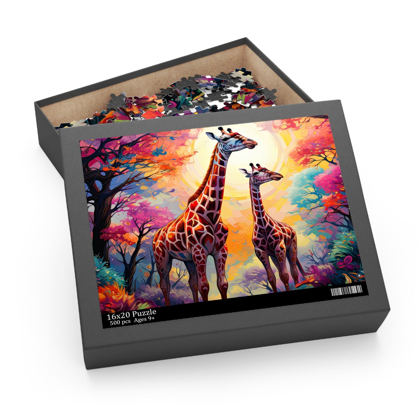 Giraffe Sunrise - Jigsaw Puzzle