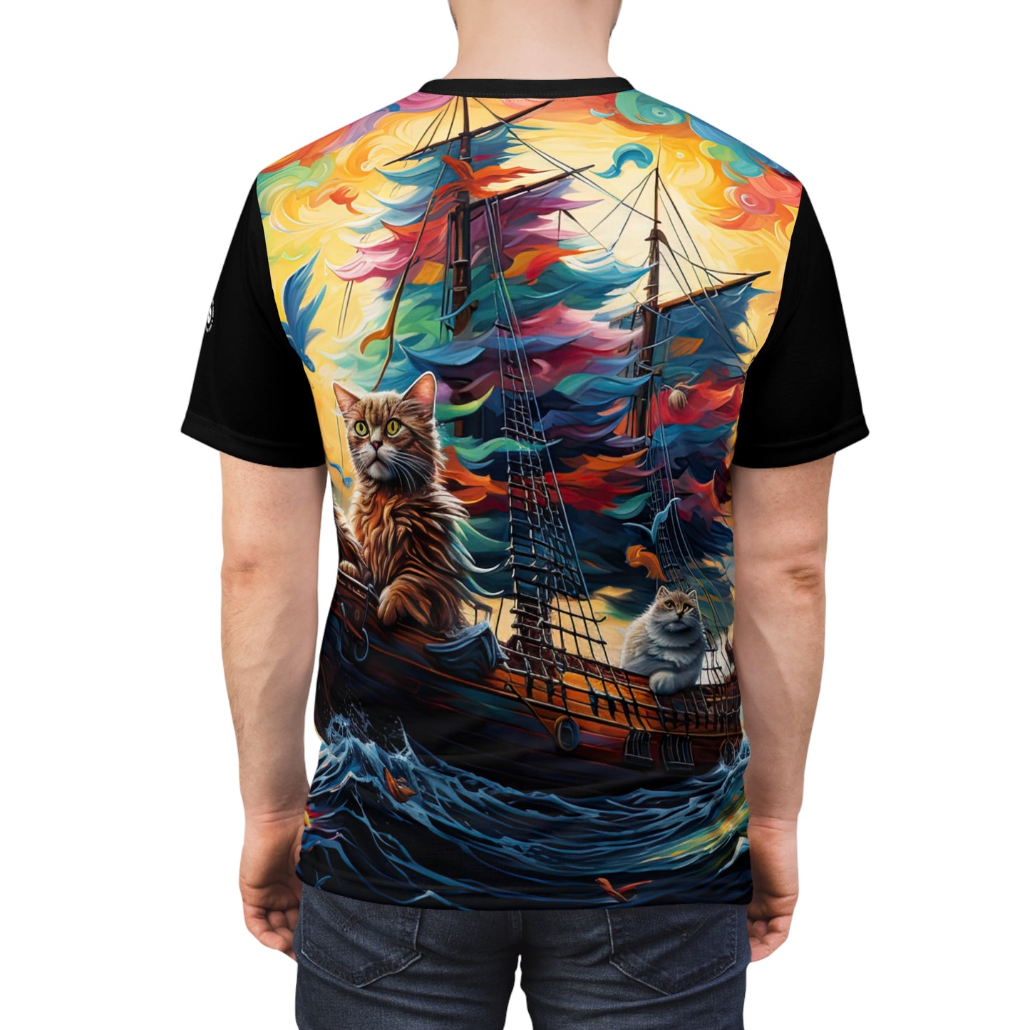 Sea Cats in Black - Fashion Tee