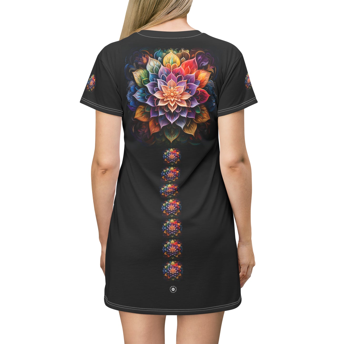 Lotus Mandala Trail - Artsy T-Shirt Dress