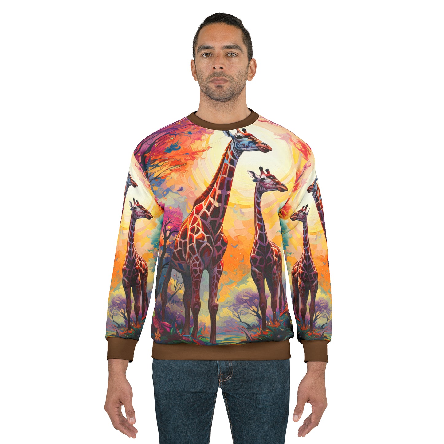 Giraffe Sunrise - Artistic Sweatshirt