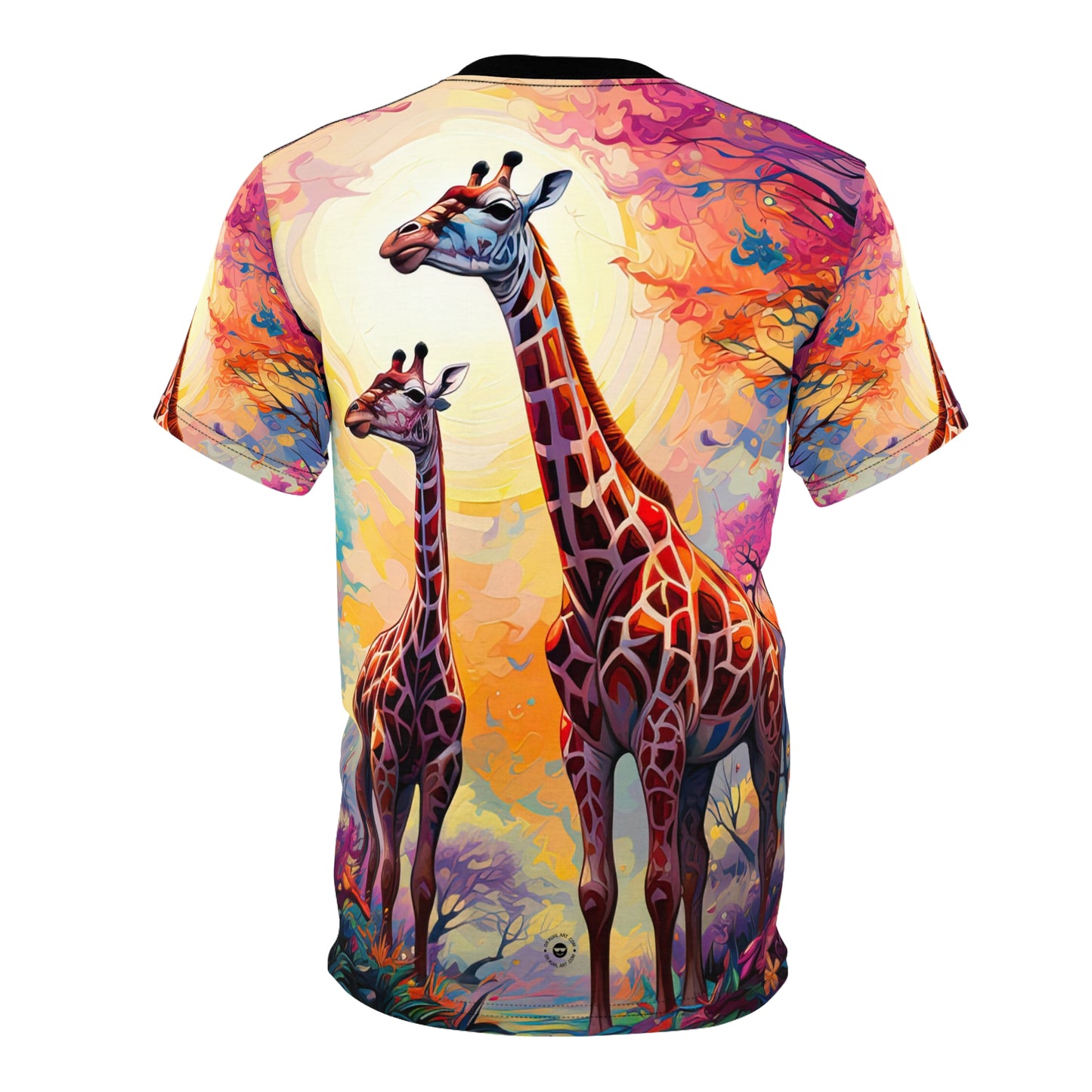 Giraffe Sunrise Full - Fashion Tee