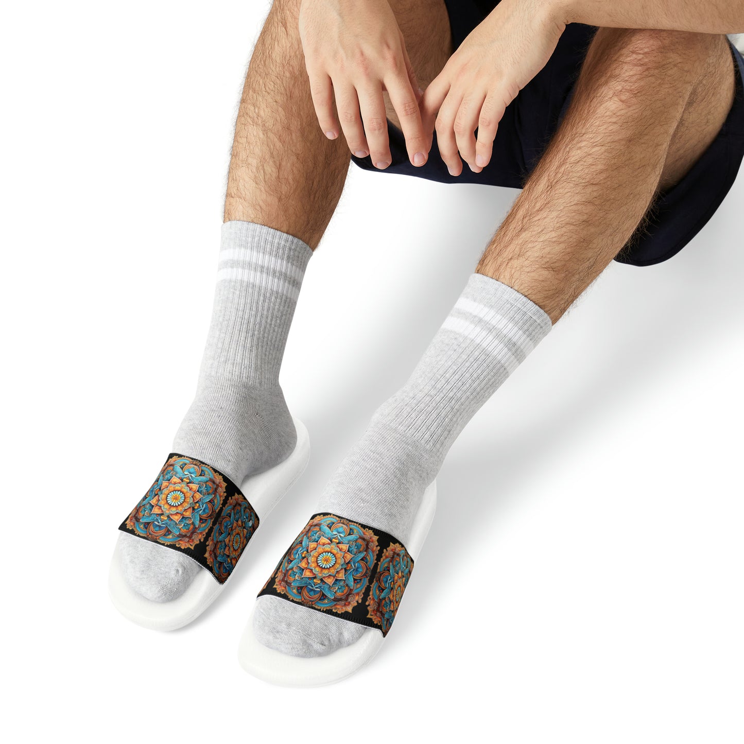 Winged Mandala - Men's Slides