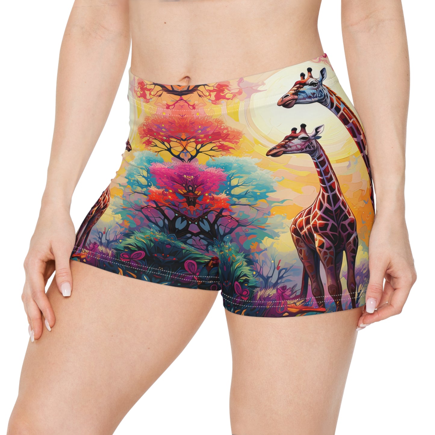 Giraffe Sunrise - Artistic Shorts