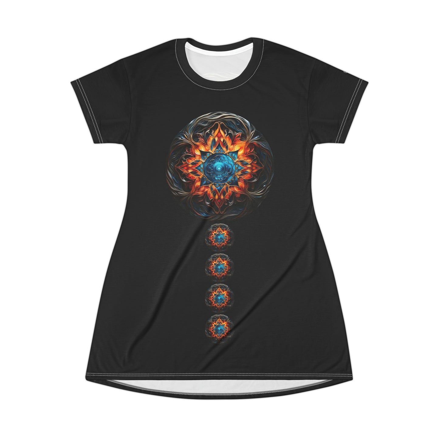 Fire and Ice Trail - Artsy T-Shirt Dress