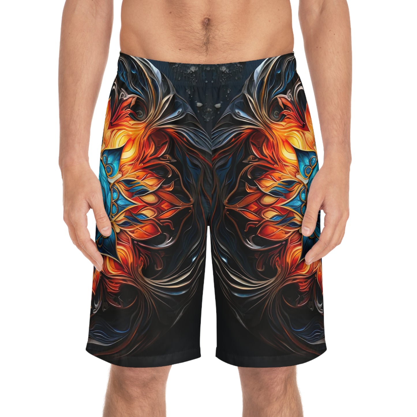 Fire and Ice - Artistic Board Shorts