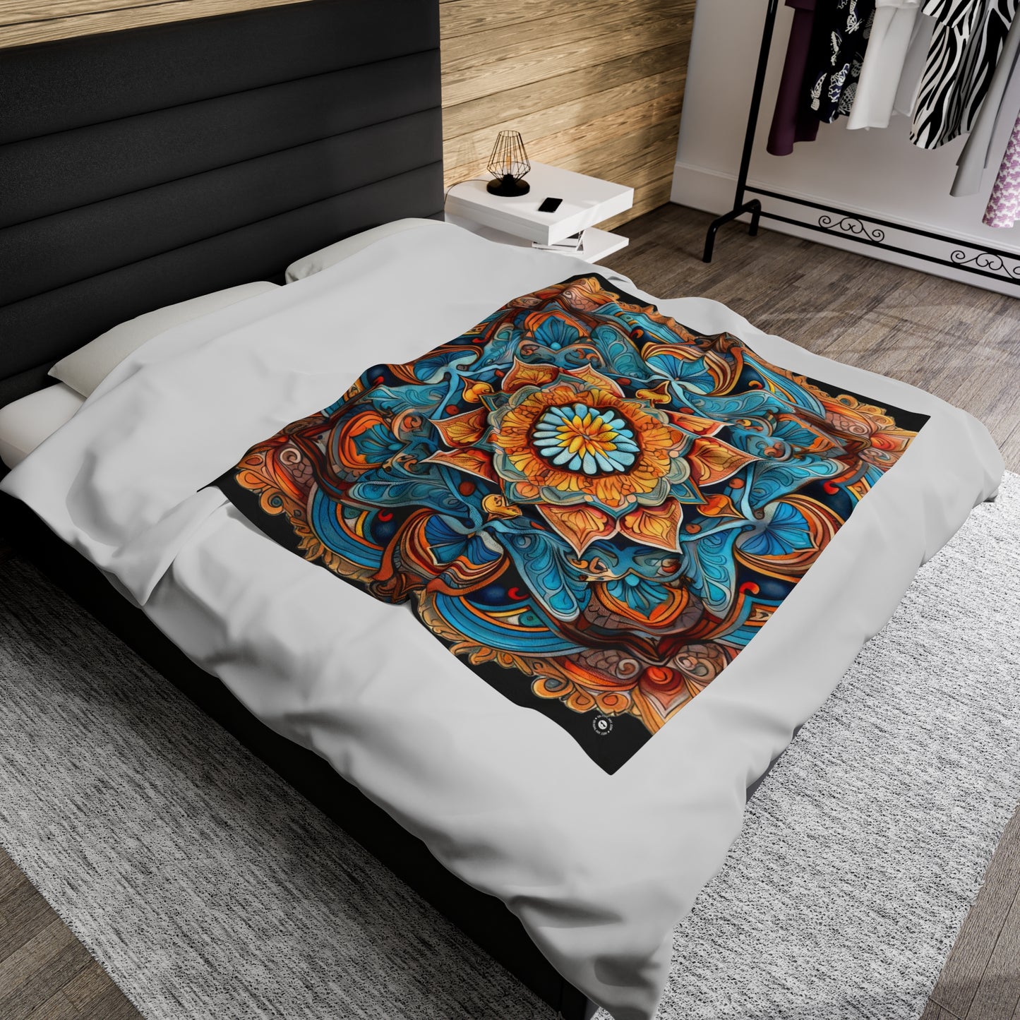 Winged Mandala - Artsy Throw Blanket