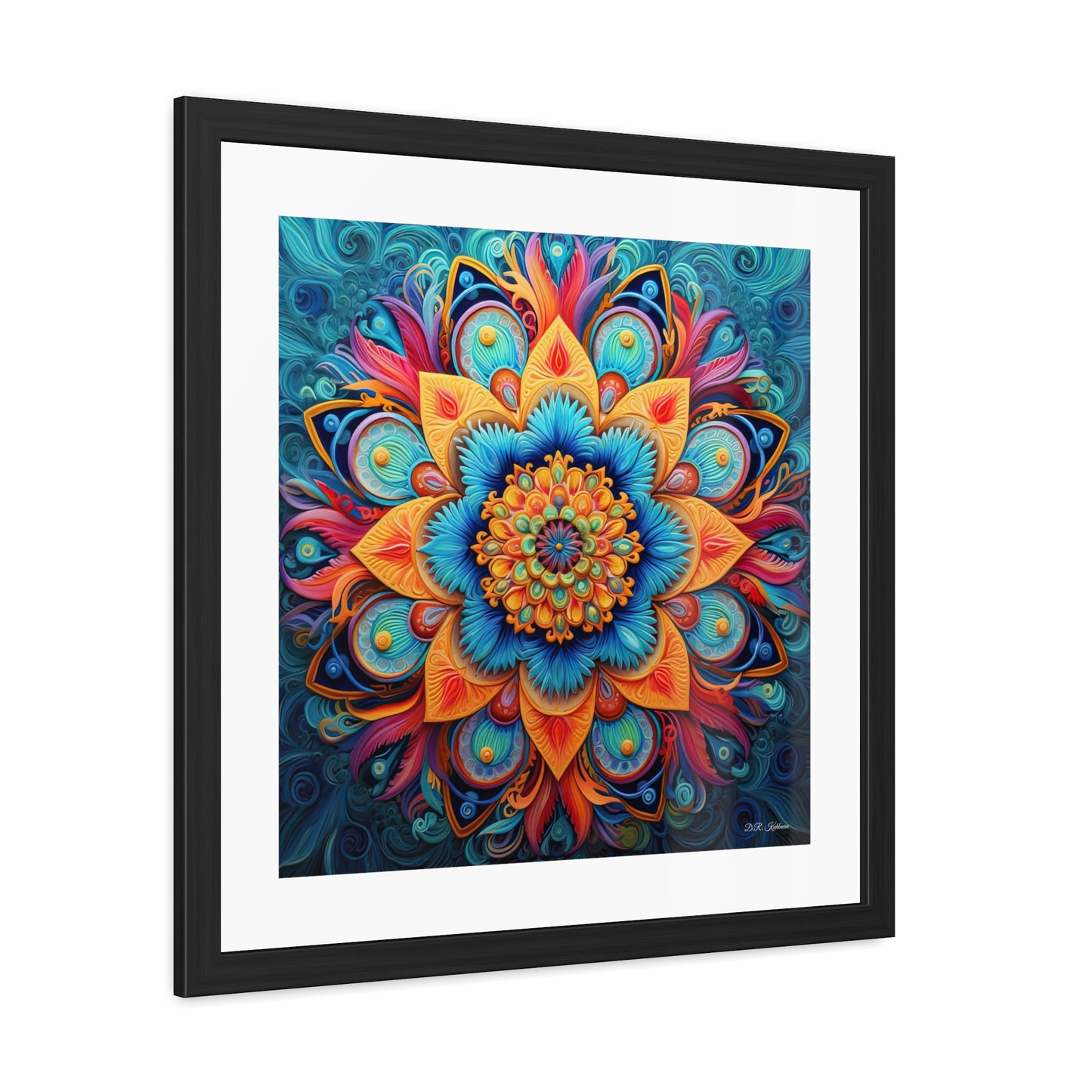 Floral Mandala - Framed Fine Art Print