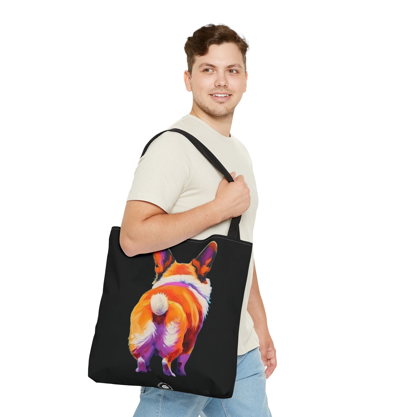 Corgi Butt in Black - Artistic Tote Bag