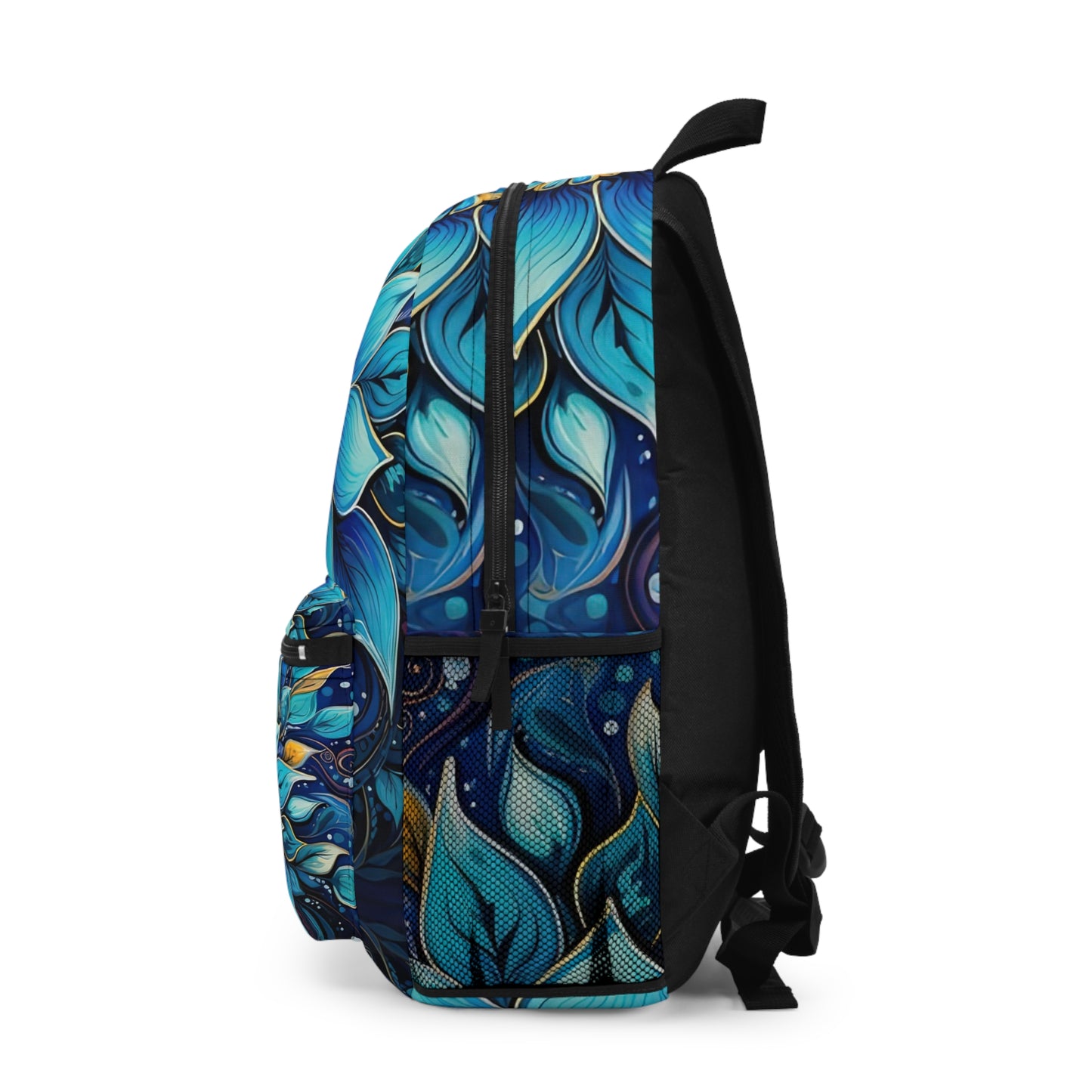 Blue Floral Mandala - Artsy Backpack