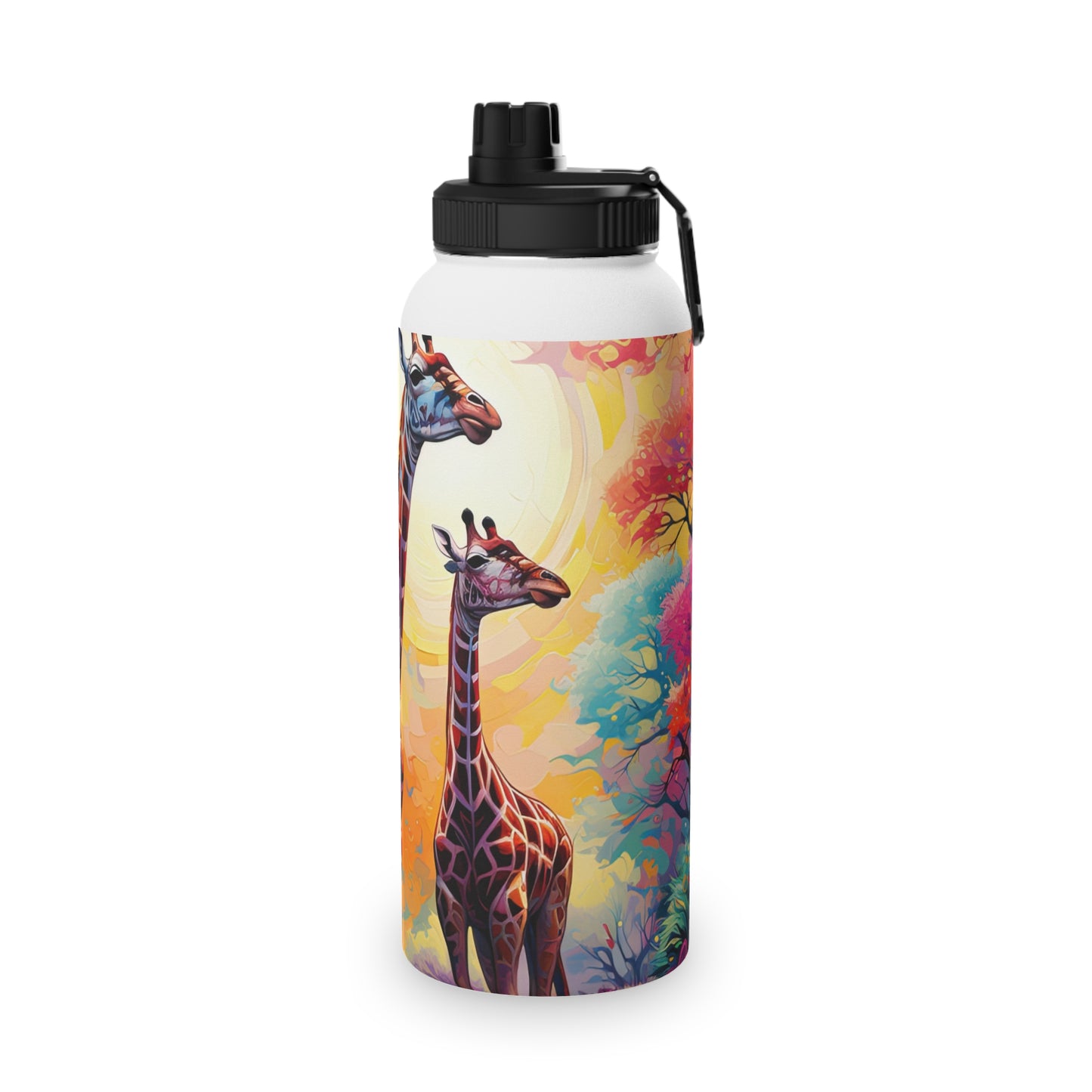 Giraffe Sunrise - Water Bottle