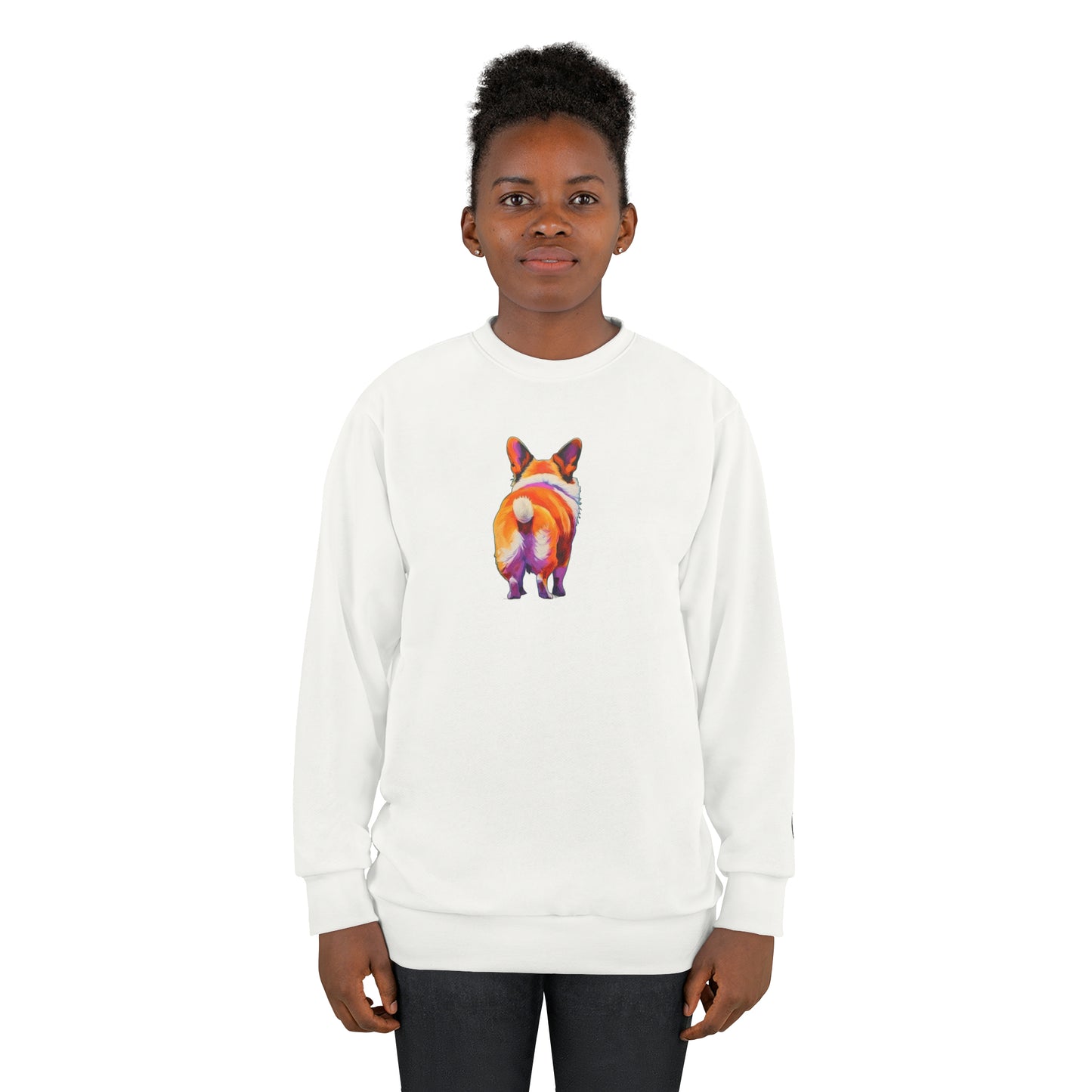 Corgi Butt in White - Artistic Sweatshirt