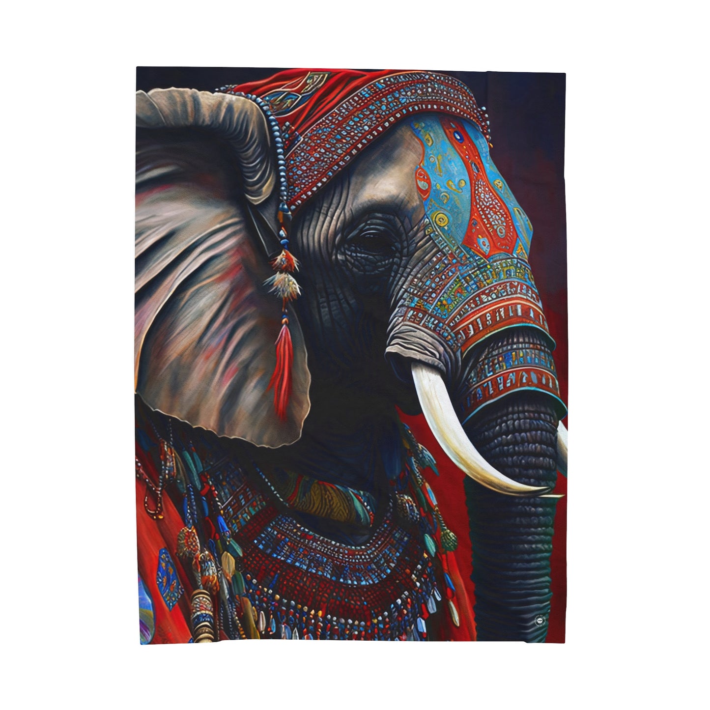 Elephant King - Artsy Throw Blanket