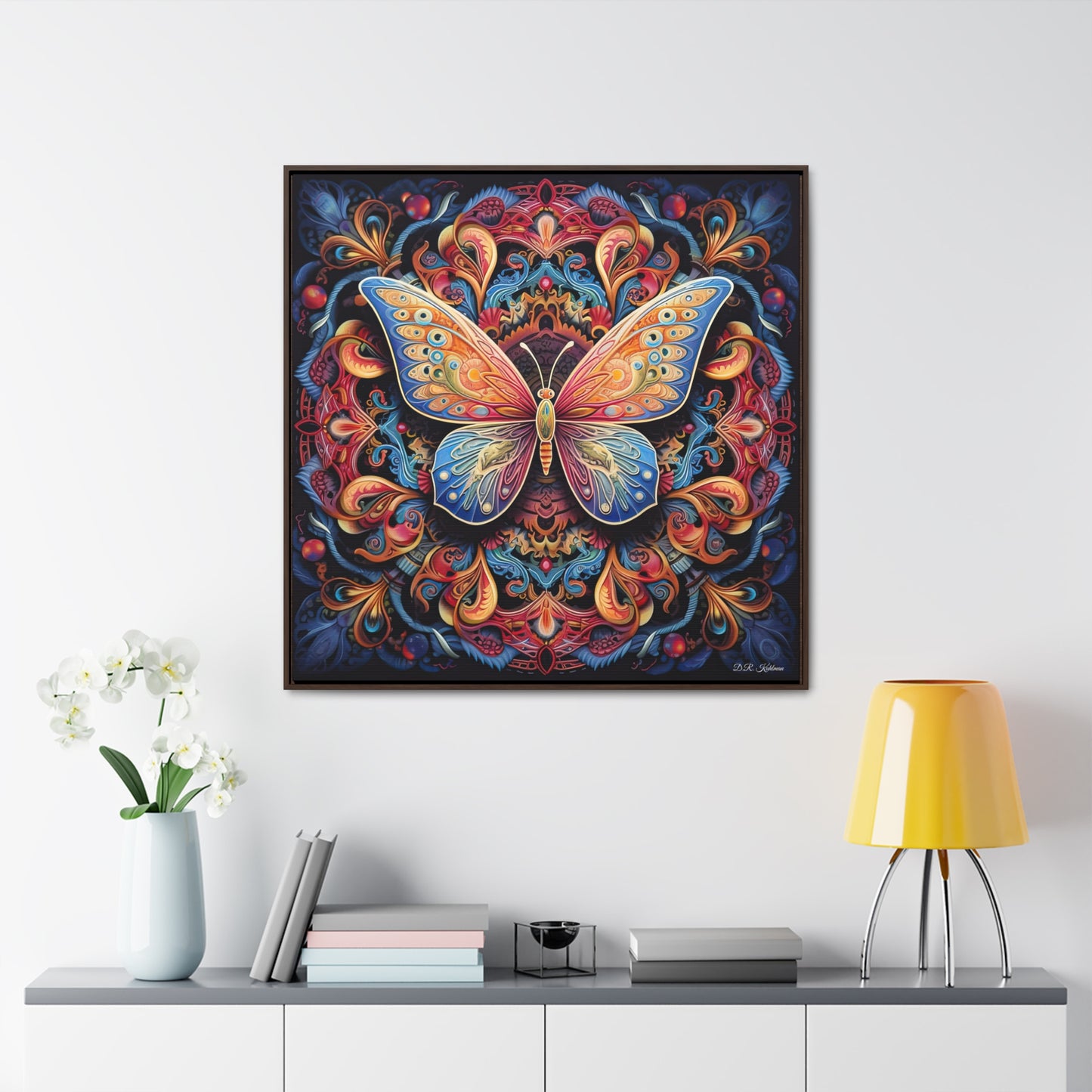 Butterfly Mandala on Canvas