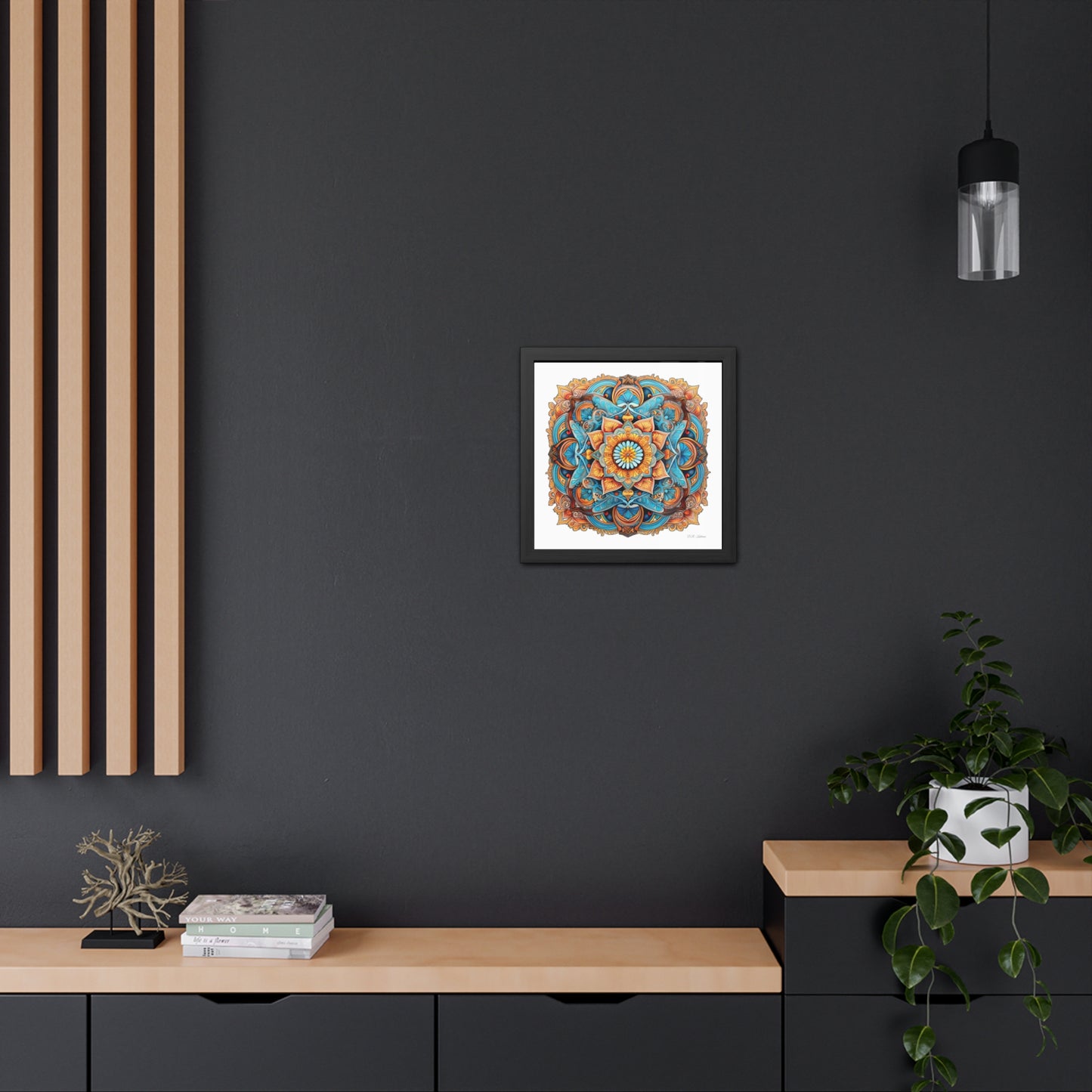 Winged Mandala - Framed Fine Art Print