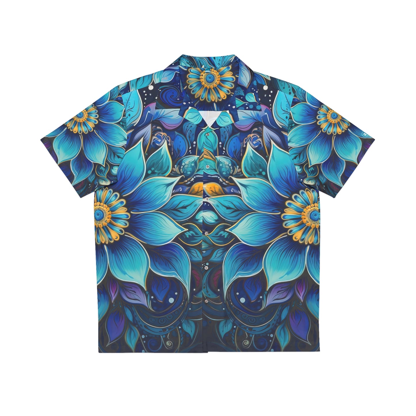 Blue Floral Mandala - California Chill Shirt