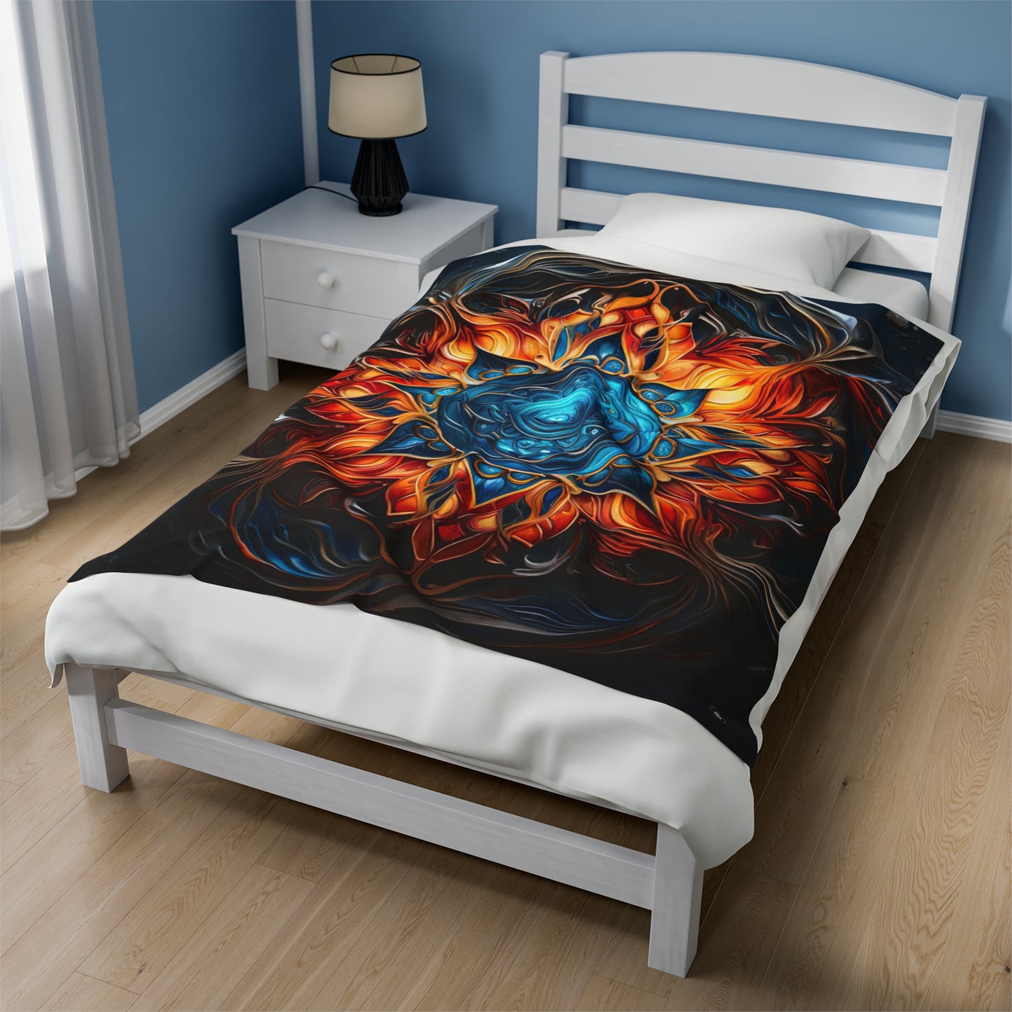 Fire and Ice - Artsy Throw Blanket