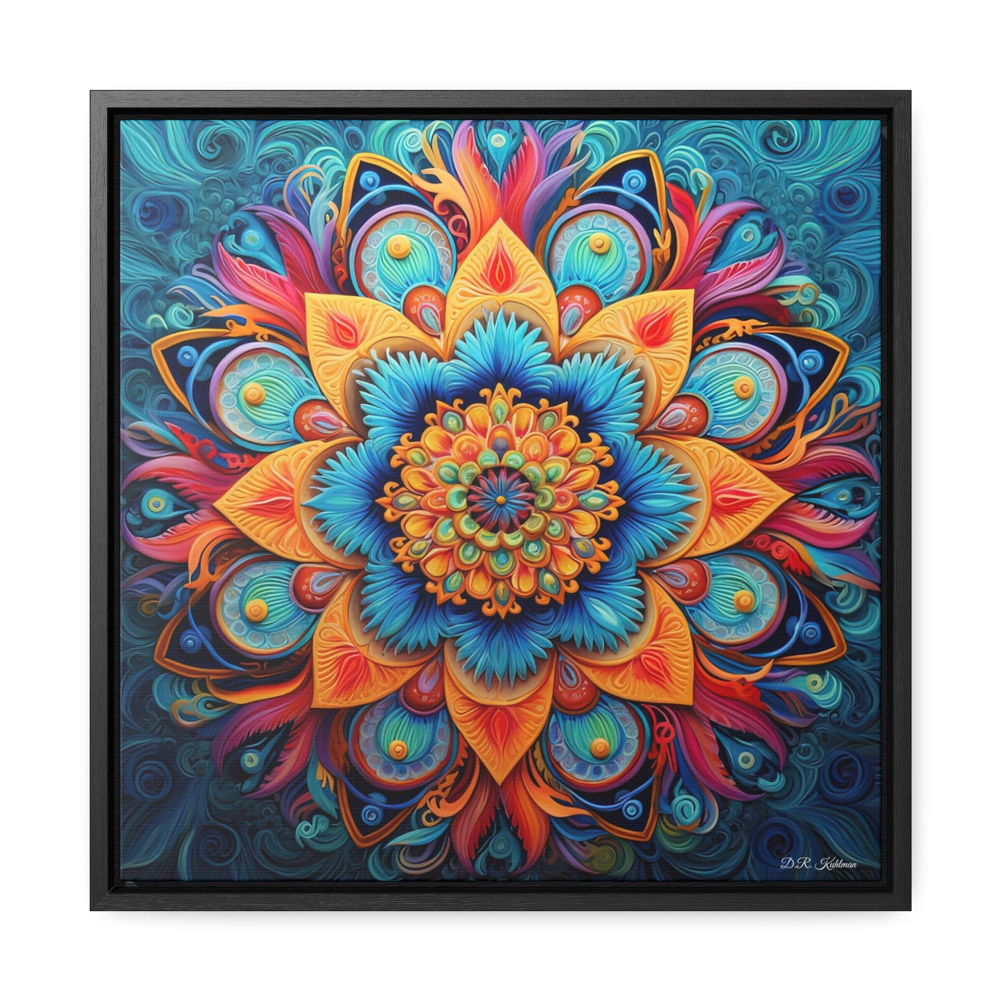 Floral Mandala on Canvas