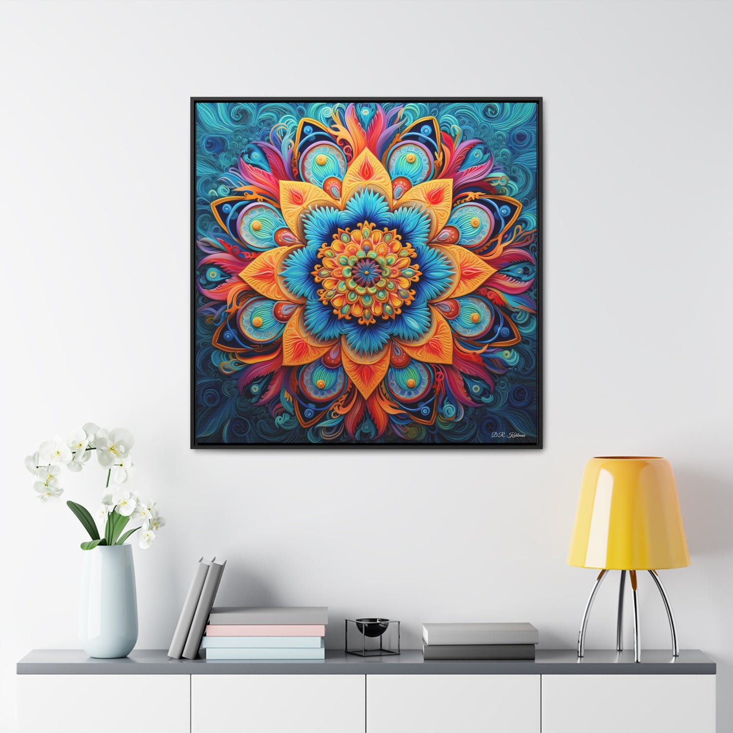 Floral Mandala on Canvas