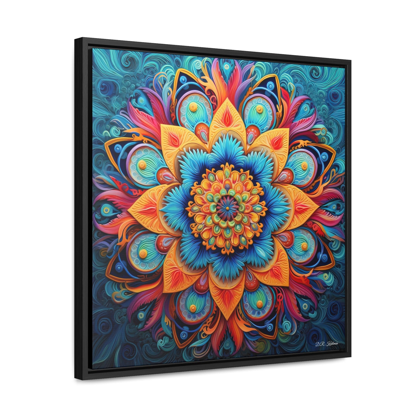 Floral Mandala on Canvas