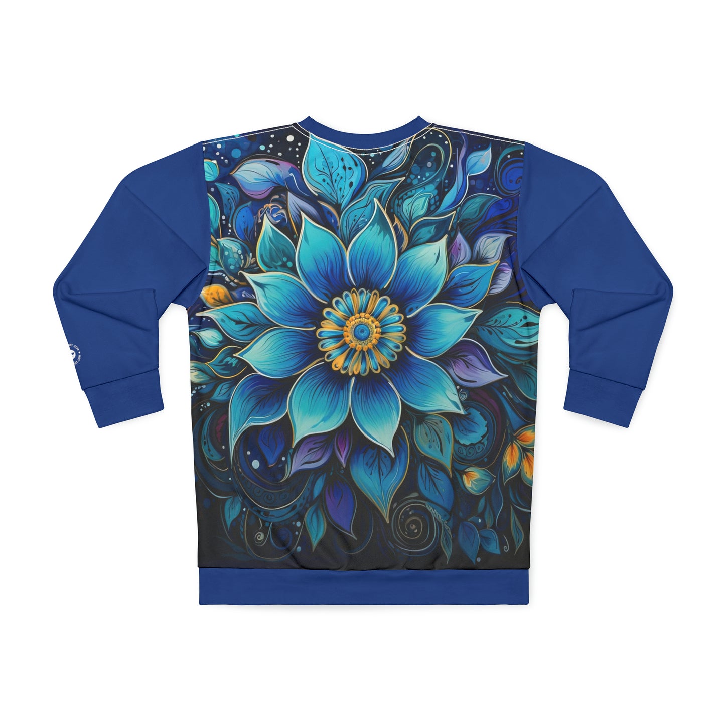 Blue Floral Mandala - Artistic Sweatshirt