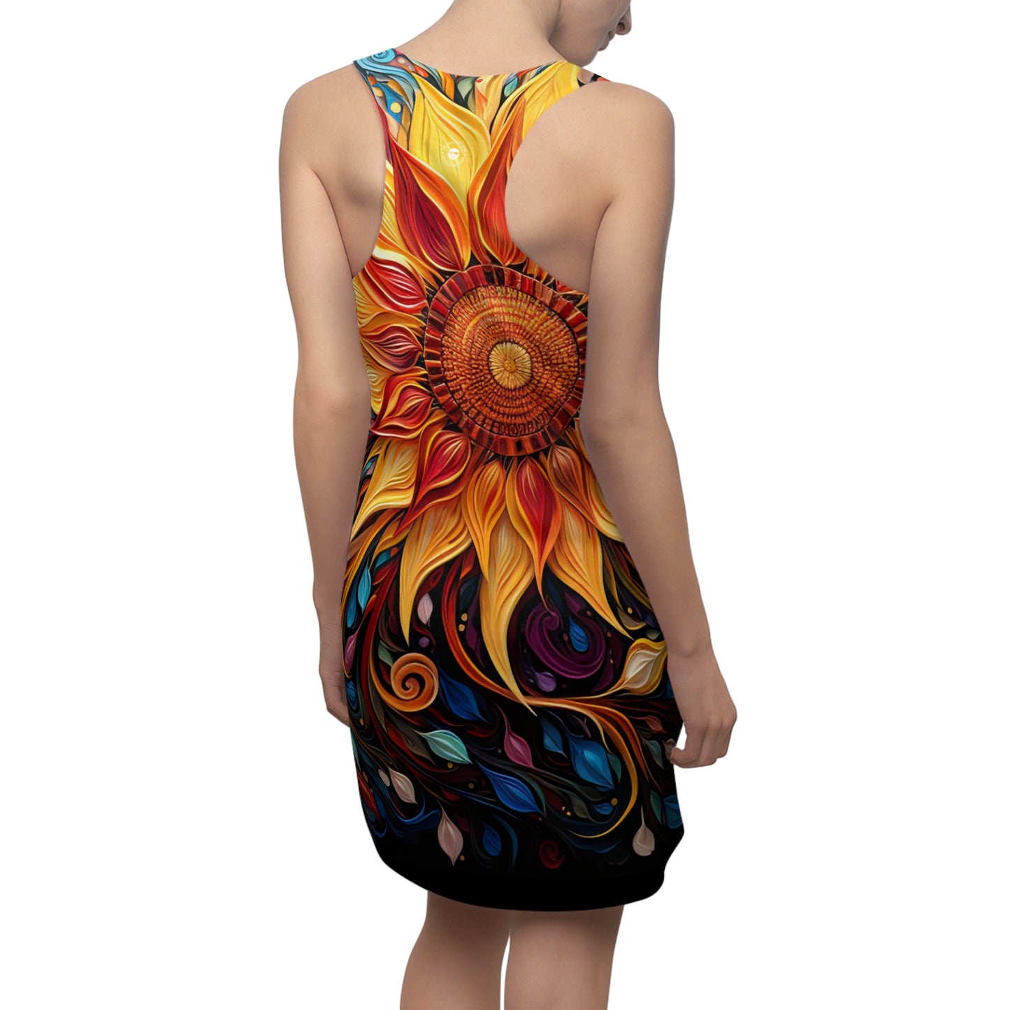 Blustery Blossom - Artistic Racerback Dress