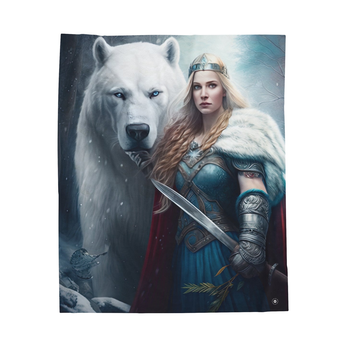 Polar Bear Baroness - Artsy Throw Blanket