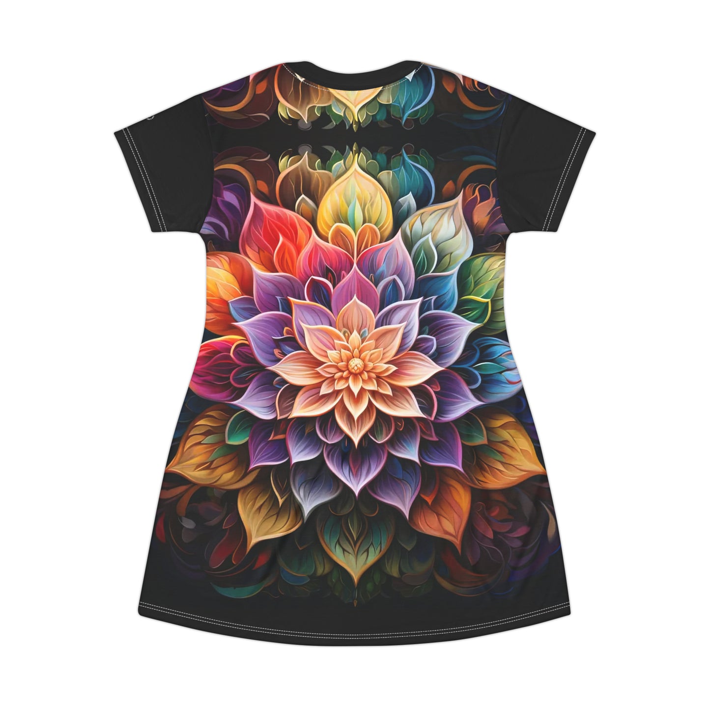 Lotus Mandala - Artsy T-Shirt Dress