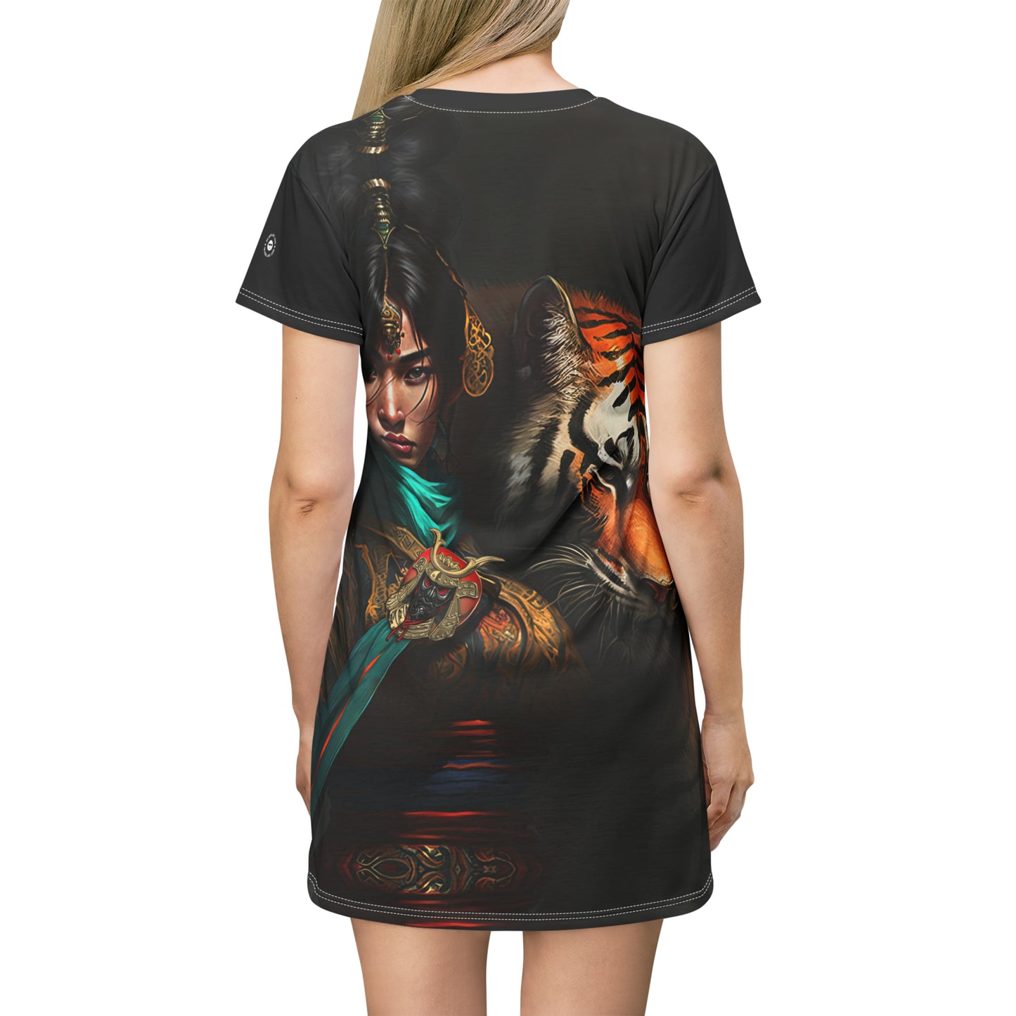 Bengal Tiger Goddess - Artsy T-Shirt Dress