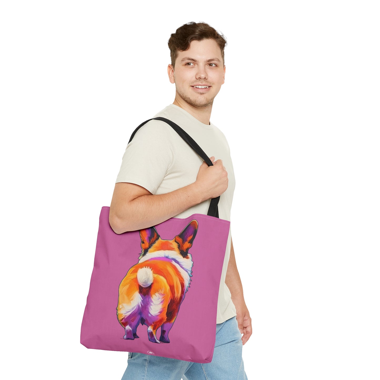 Corgi Butt in Pink - Artistic Tote Bag